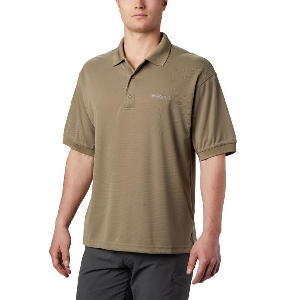 Columbia PFG Perfect Cast Polo Brown For Men's NZ75814 New Zealand